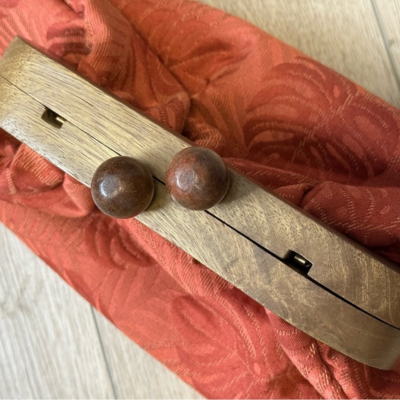 Zara Rust Beaded Accent Clutch(Missing Handle) - Picture 4 of 6